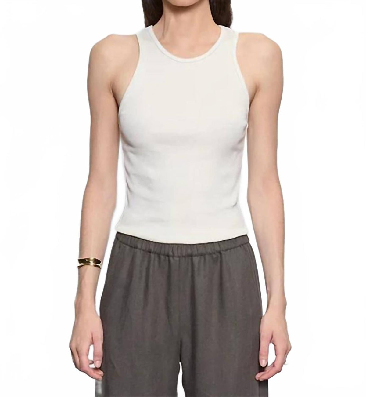 Cotton Rib Boy Tank Top In Champ