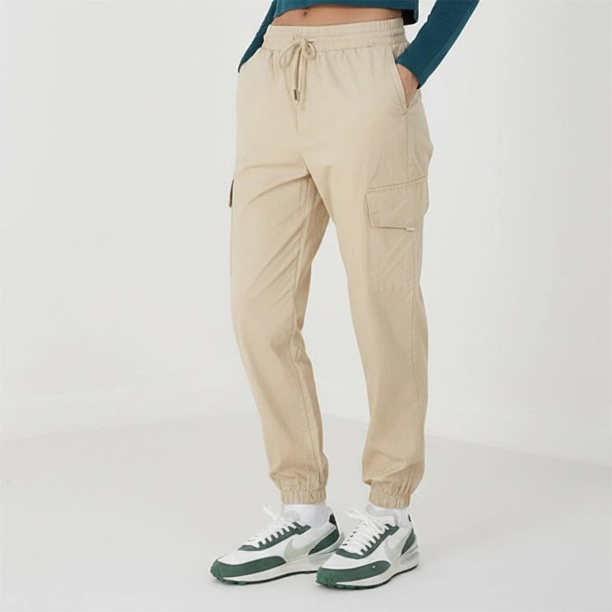 Brave Soul Womens Slim Leg Cargo Pants With Pockets