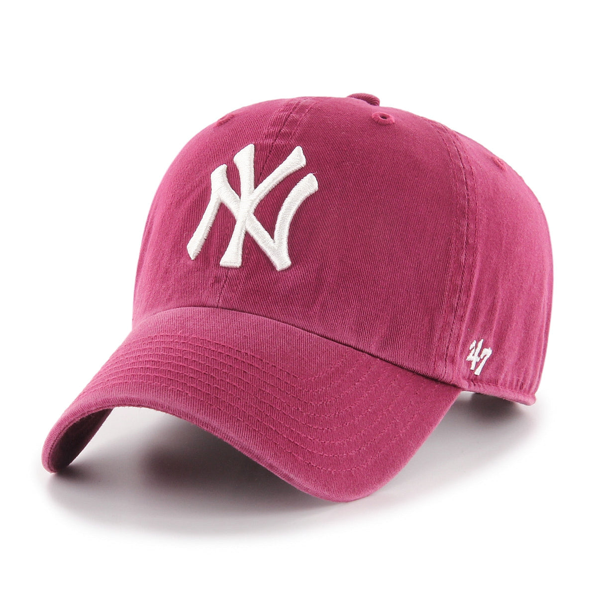 47 Brand New York Yankees Clean Up Strapback Hat in Cardinal | Men