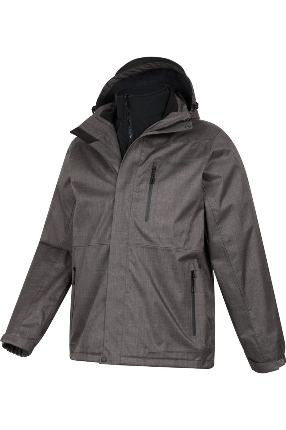 Mountain Warehouse Mens Bracken Extreme 3 in 1 Waterproof Jacket