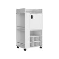 Bar Cart with Wine Bottle Compartments