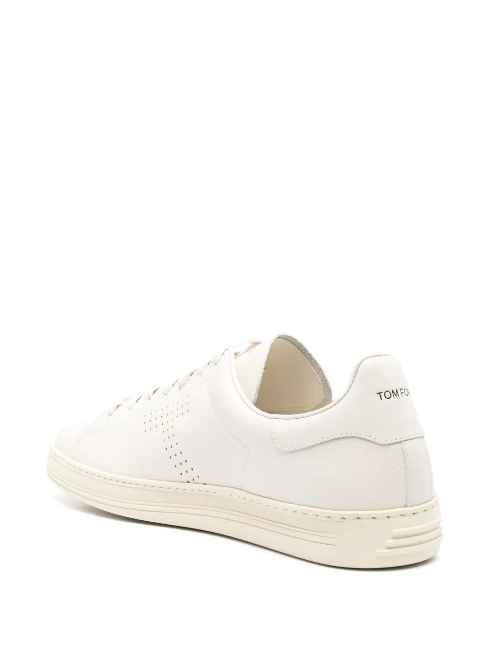 Tom Ford Perforated-Logo Leather Sneakers