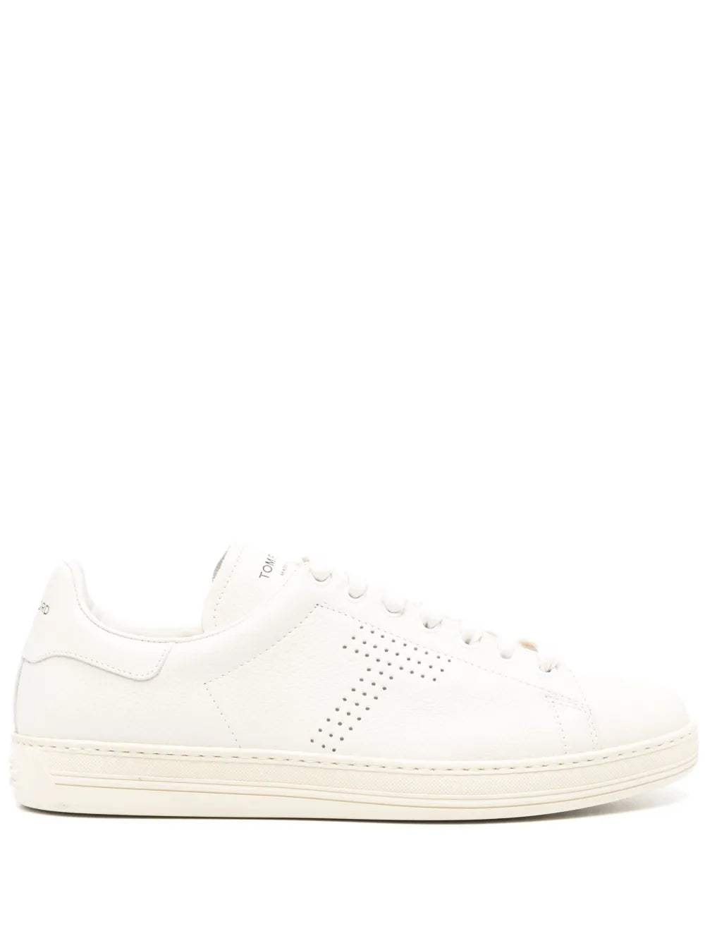 Tom Ford Perforated-Logo Leather Sneakers