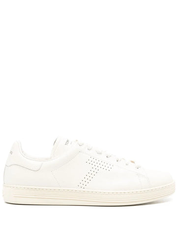 Tom Ford Perforated-Logo Leather Sneakers