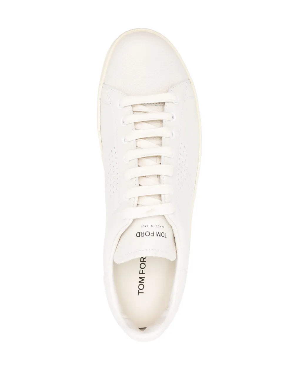 Tom Ford Perforated-Logo Leather Sneakers