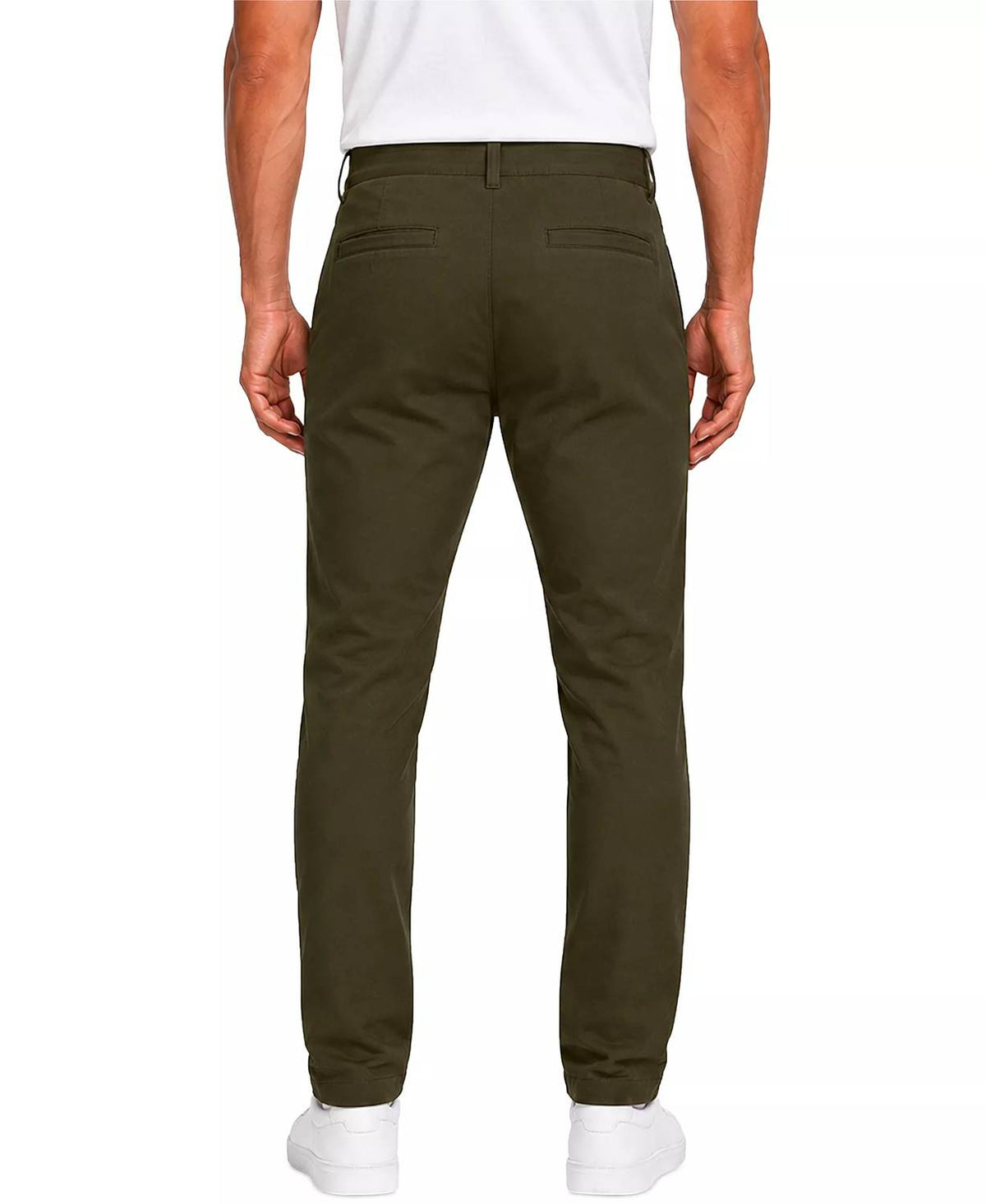 Men's 5-Pocket Ultra-Stretch Skinny Fit Chino Pants In Olive