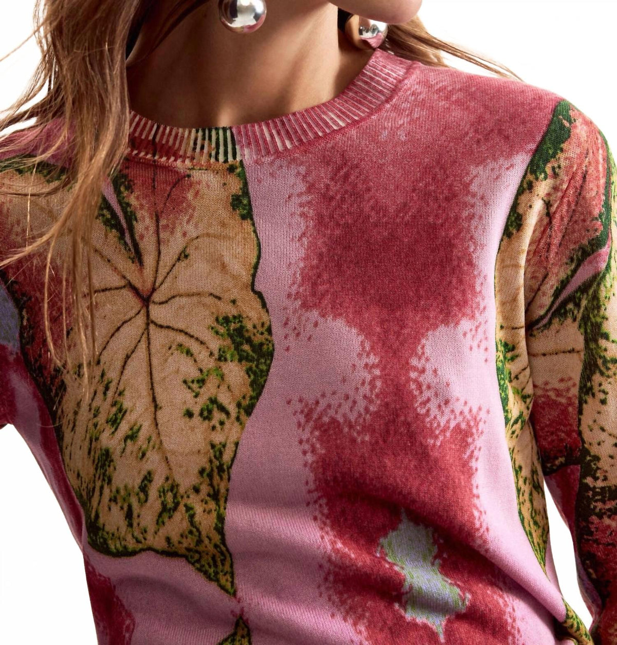 Gauge Pullover Top In Pink