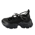 Buffalo Textile Lace Up Ballet Pumps