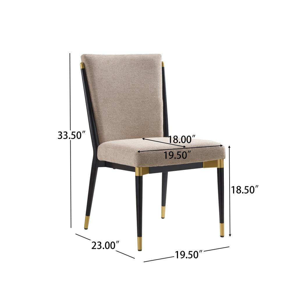 Modern Accent Dining Chairs with Durable Metal Construction