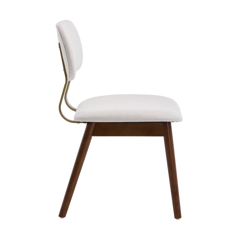 Set of 2 Wooden Upholstered Dining Chairs