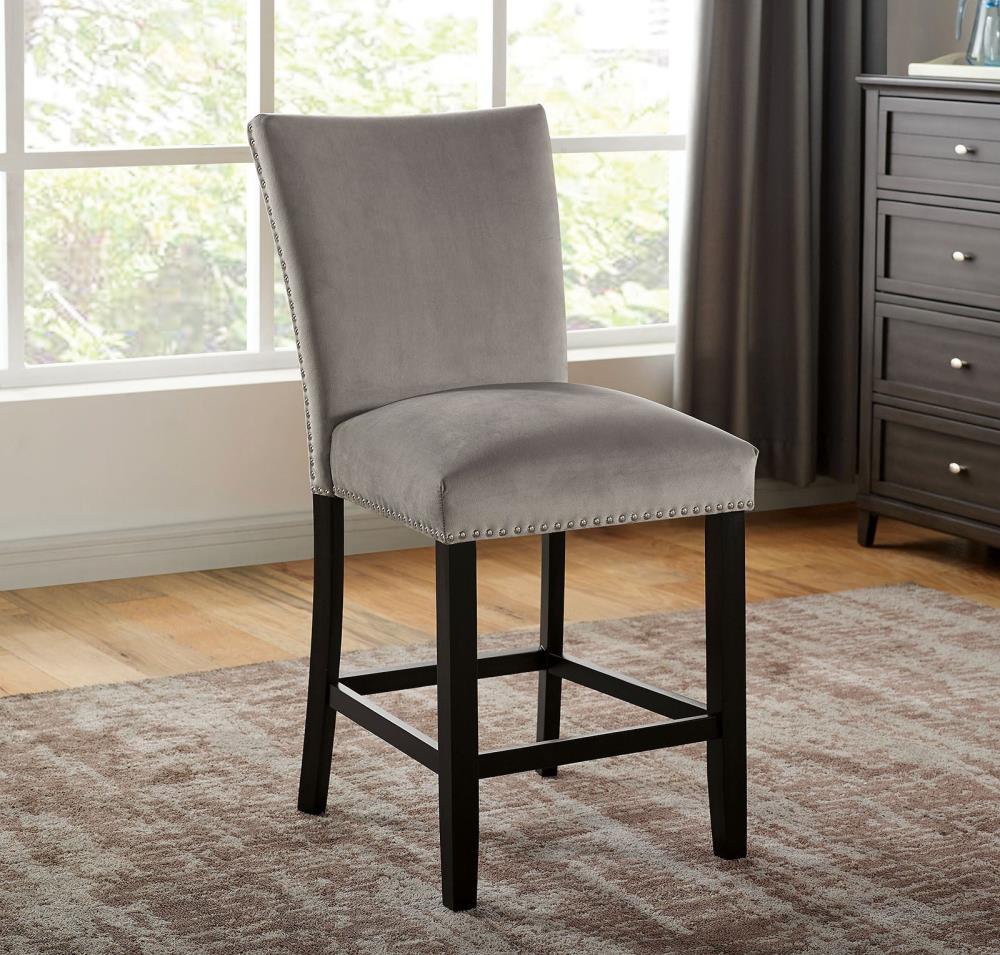 Set of 2 Modern Dining Counter Chairs with Padded Seats