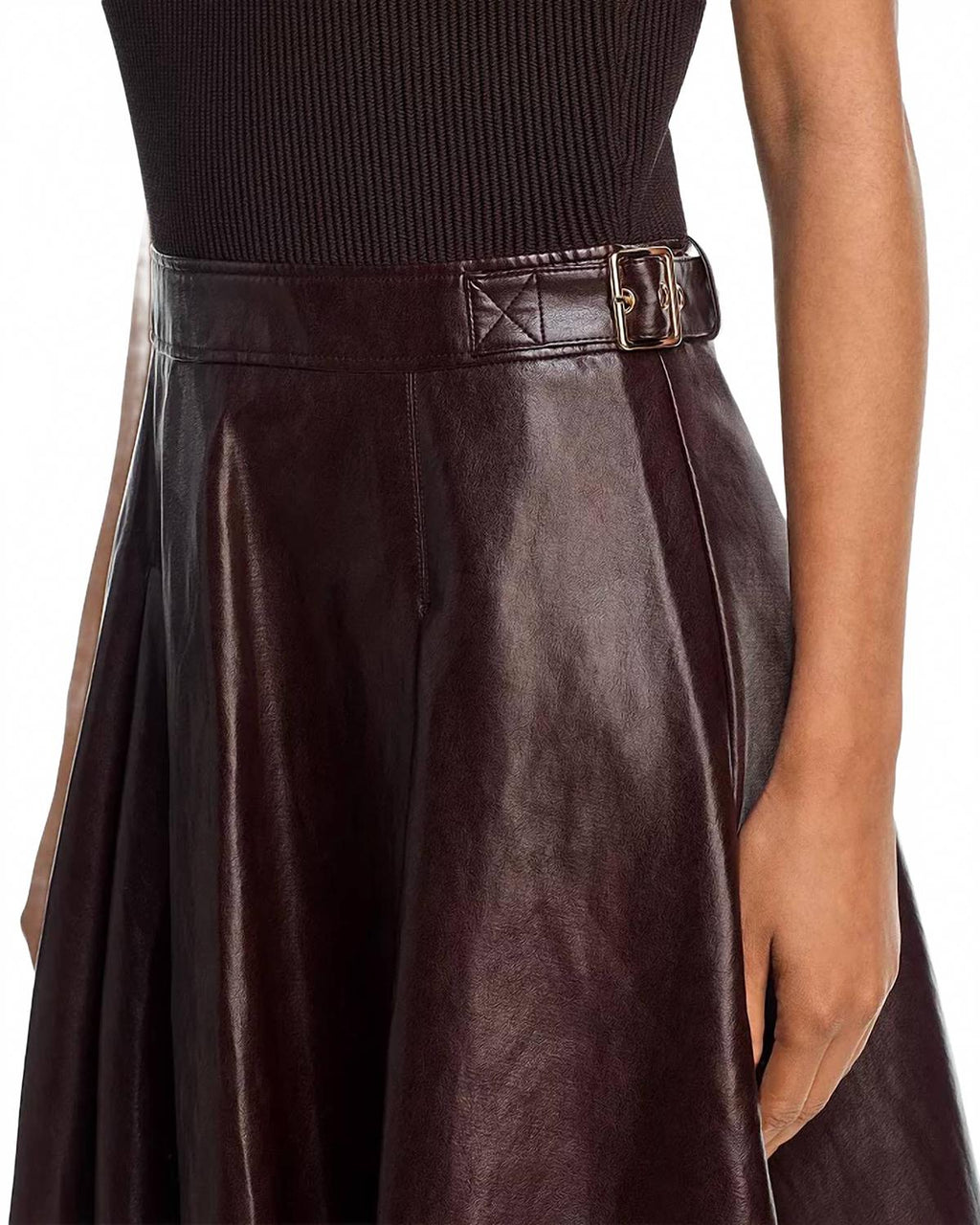 Devyn Knit Skirt Mini Dress In Brown