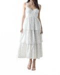 Floral Midi Dress In White