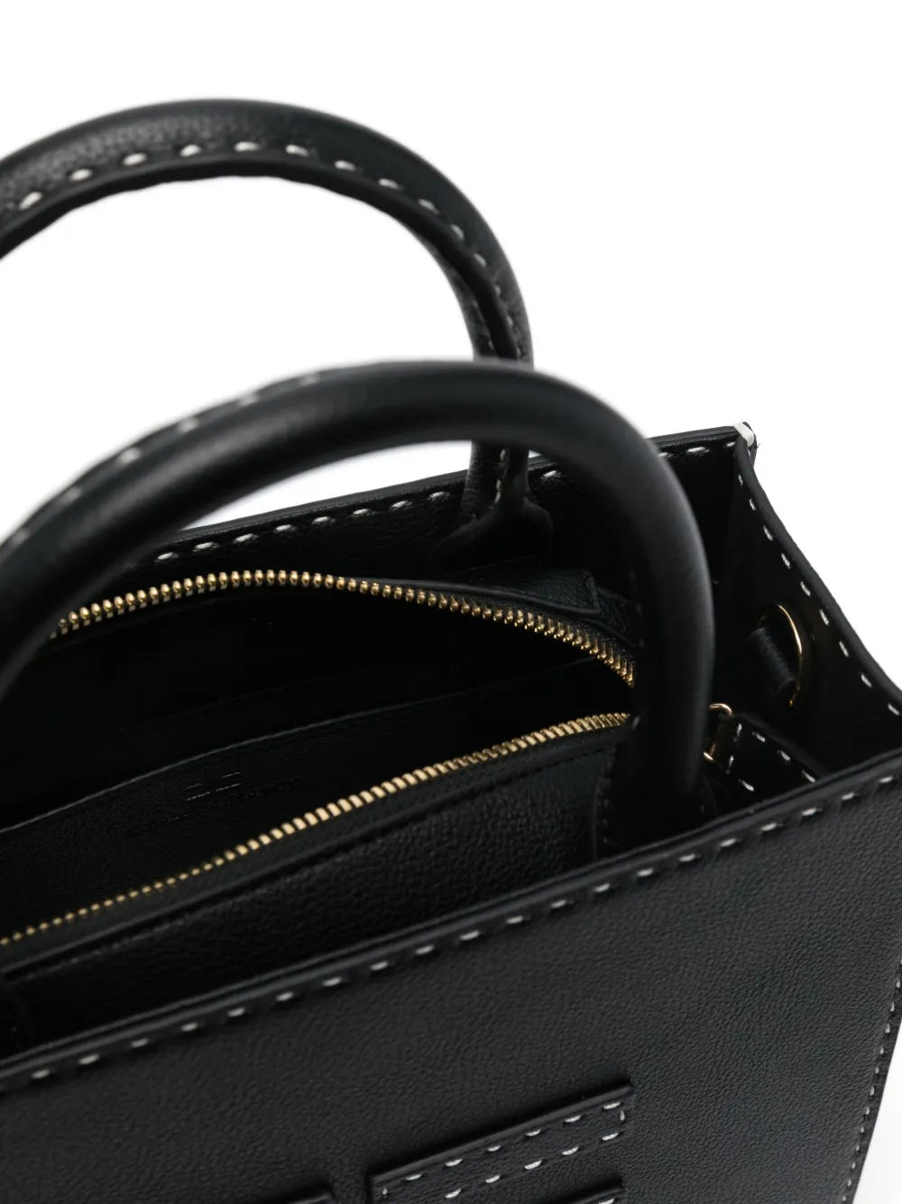 Elisabetta Franchismall contrasting-topstitching tote bag