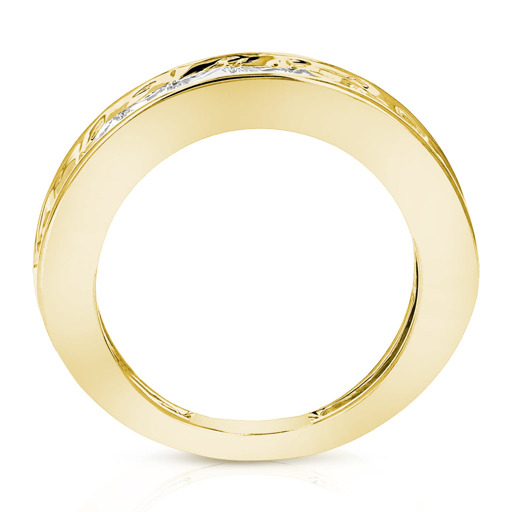 2 cttw Princess Lab Grown Diamond Wedding Band in 14K Yellow Gold For Women