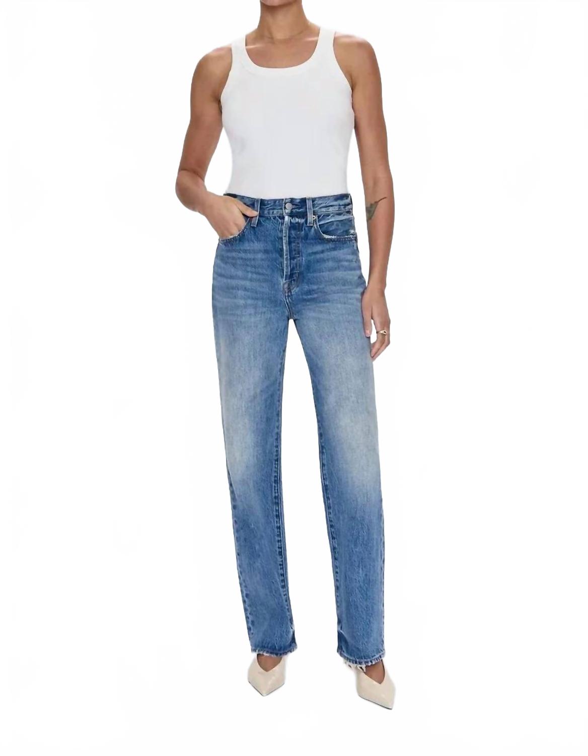Cassie Super High Rise Straight Jean In Serpentine Vintage