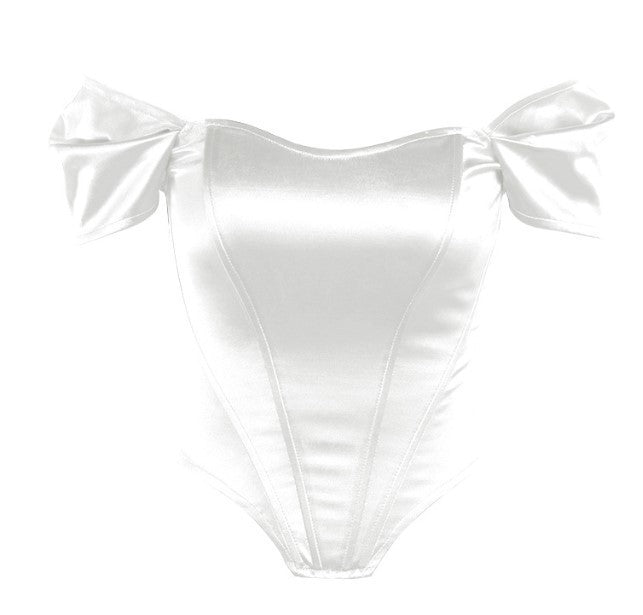 Fishbone Corset Tube Top White