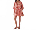 Ellie Mini Dress In Rosalie Pamplemousse