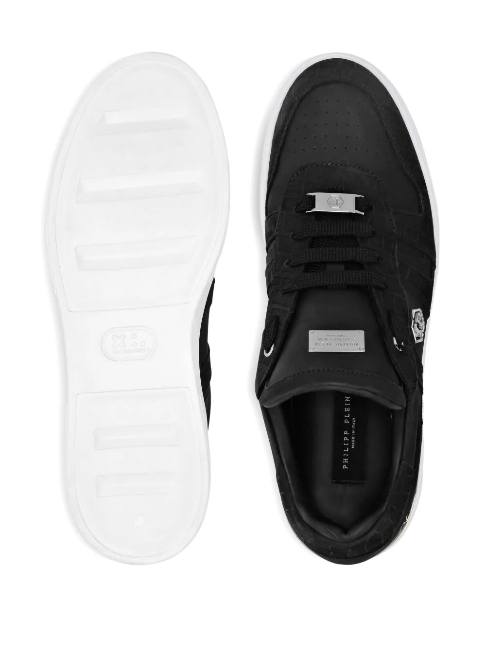 Philipp Plein Leather Low-Top Sneakers