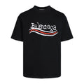 Balenciaga Handwritten Wave Logo T-Shirt in Black & White