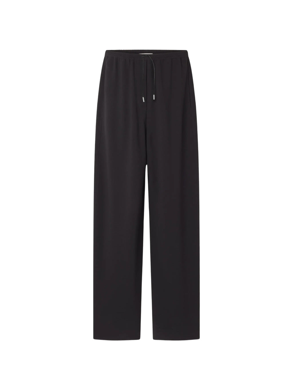 Wide Leg Trousers With Elasticated Drawstring And Logo Accents
