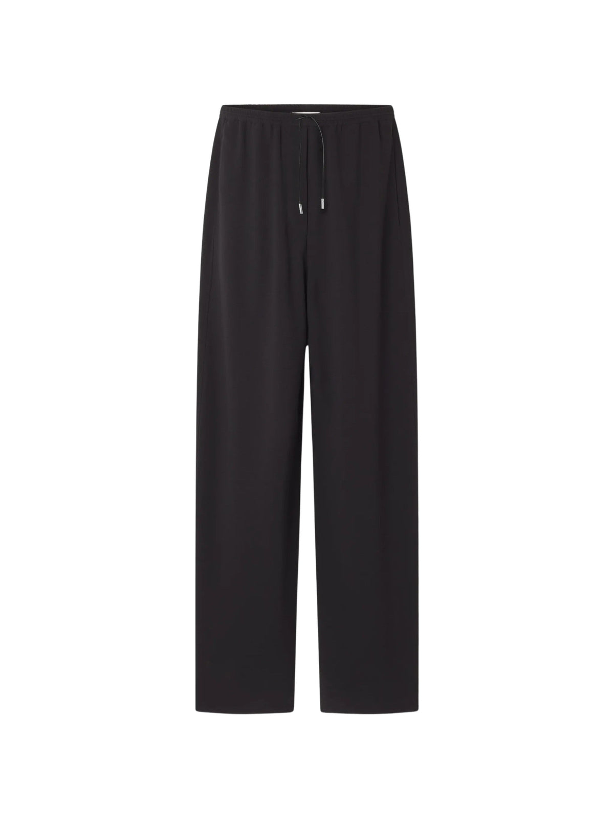 Wide Leg Trousers With Elasticated Drawstring And Logo Accents