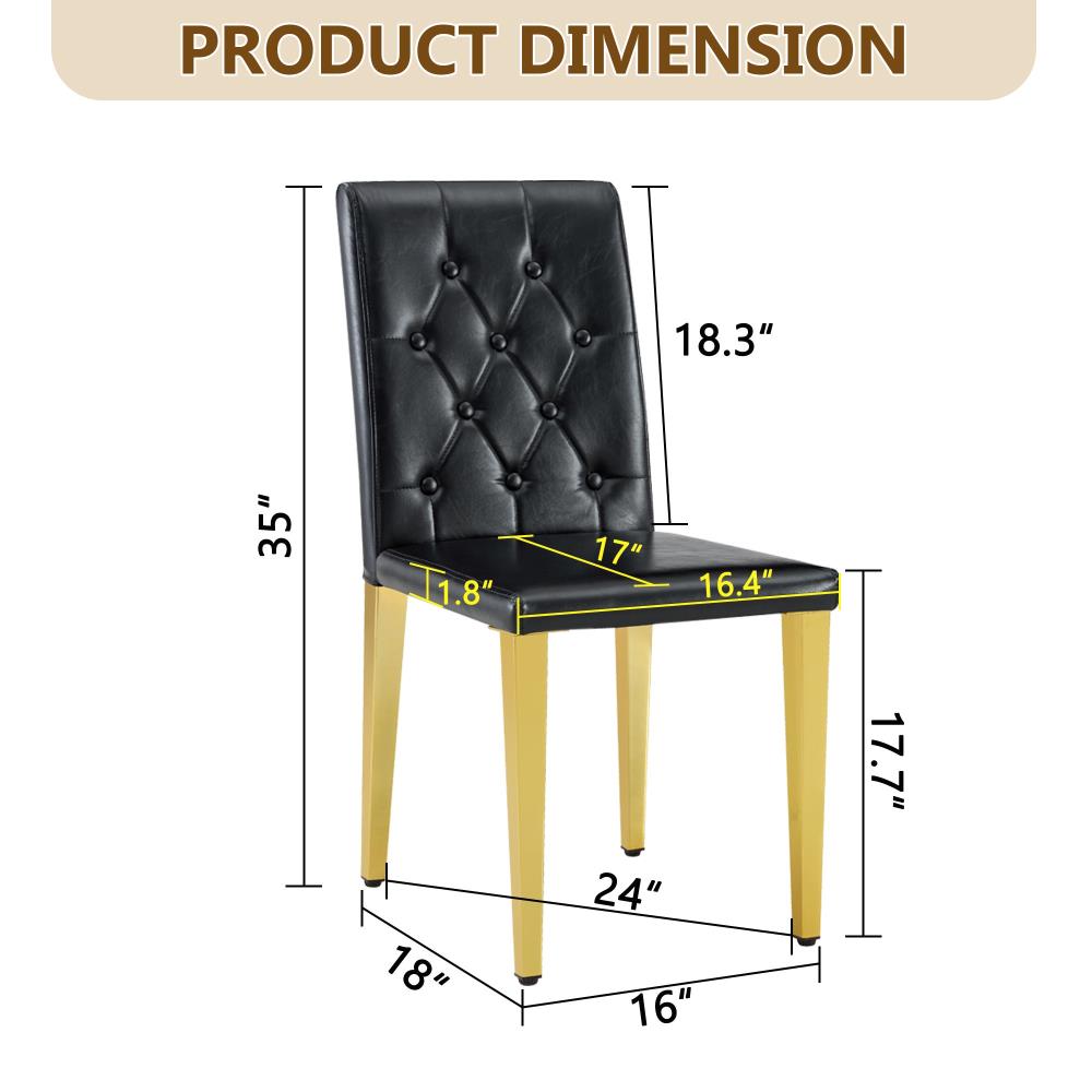 Elegant Dining Chairs with Buckle Backrest