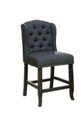 Upholstered Counter Stools with Decorative Nailhead Trim