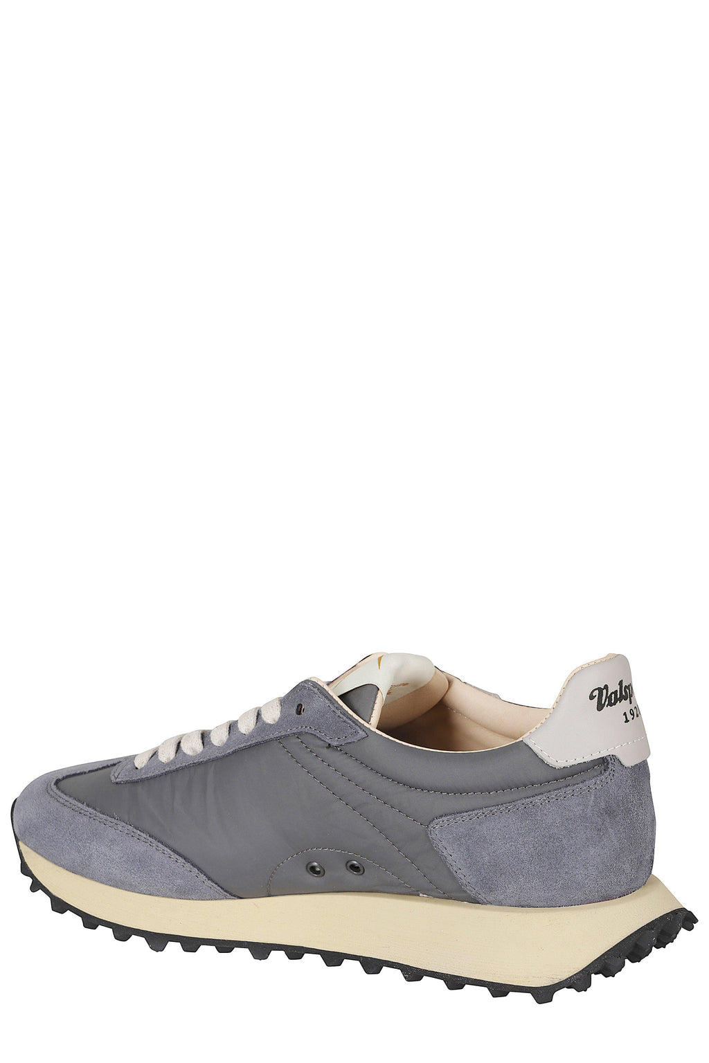 Iron Grey Vintage Nylon Overlays Low-Top Sneakers