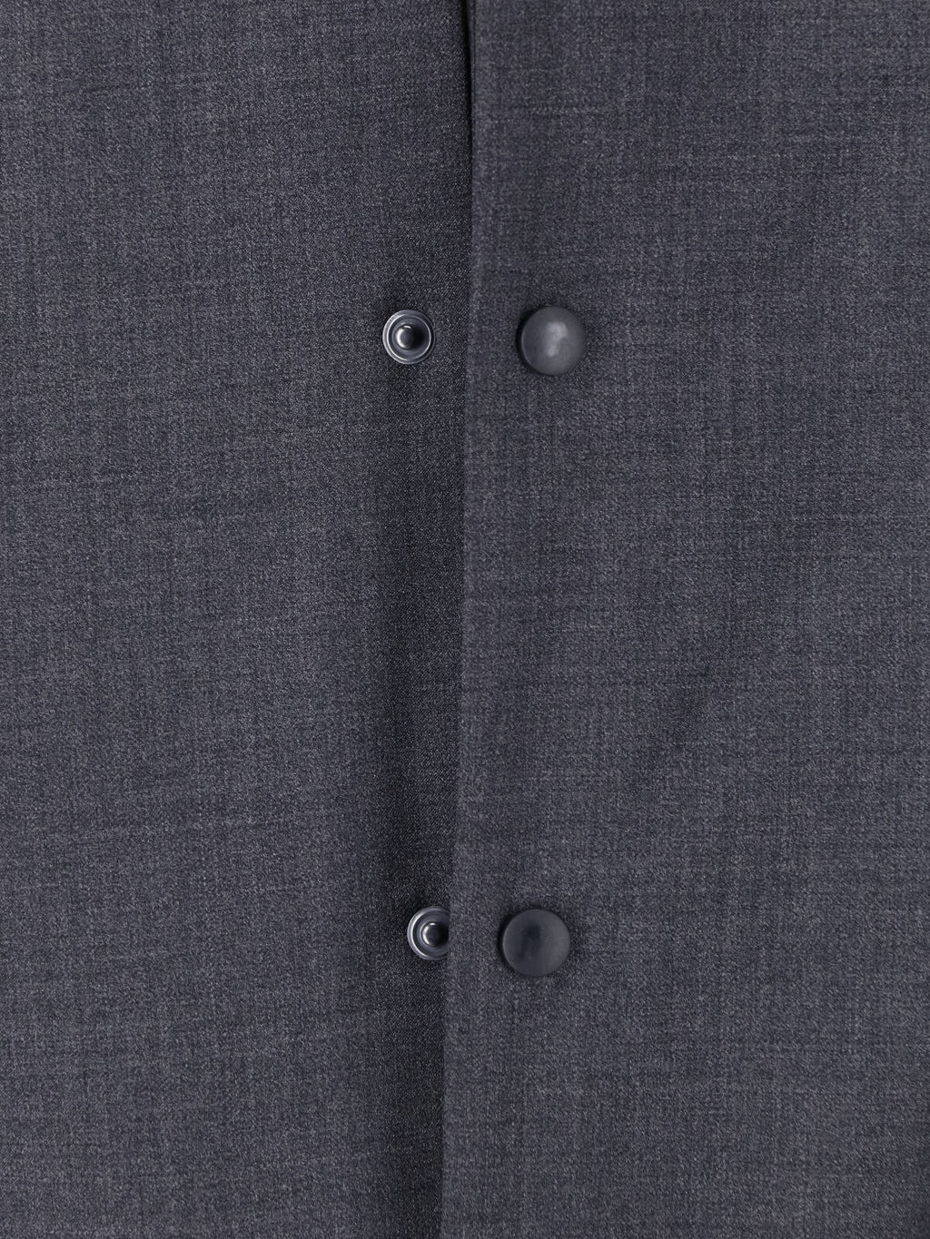 Grey Wool-Blend V-Neck Blazer