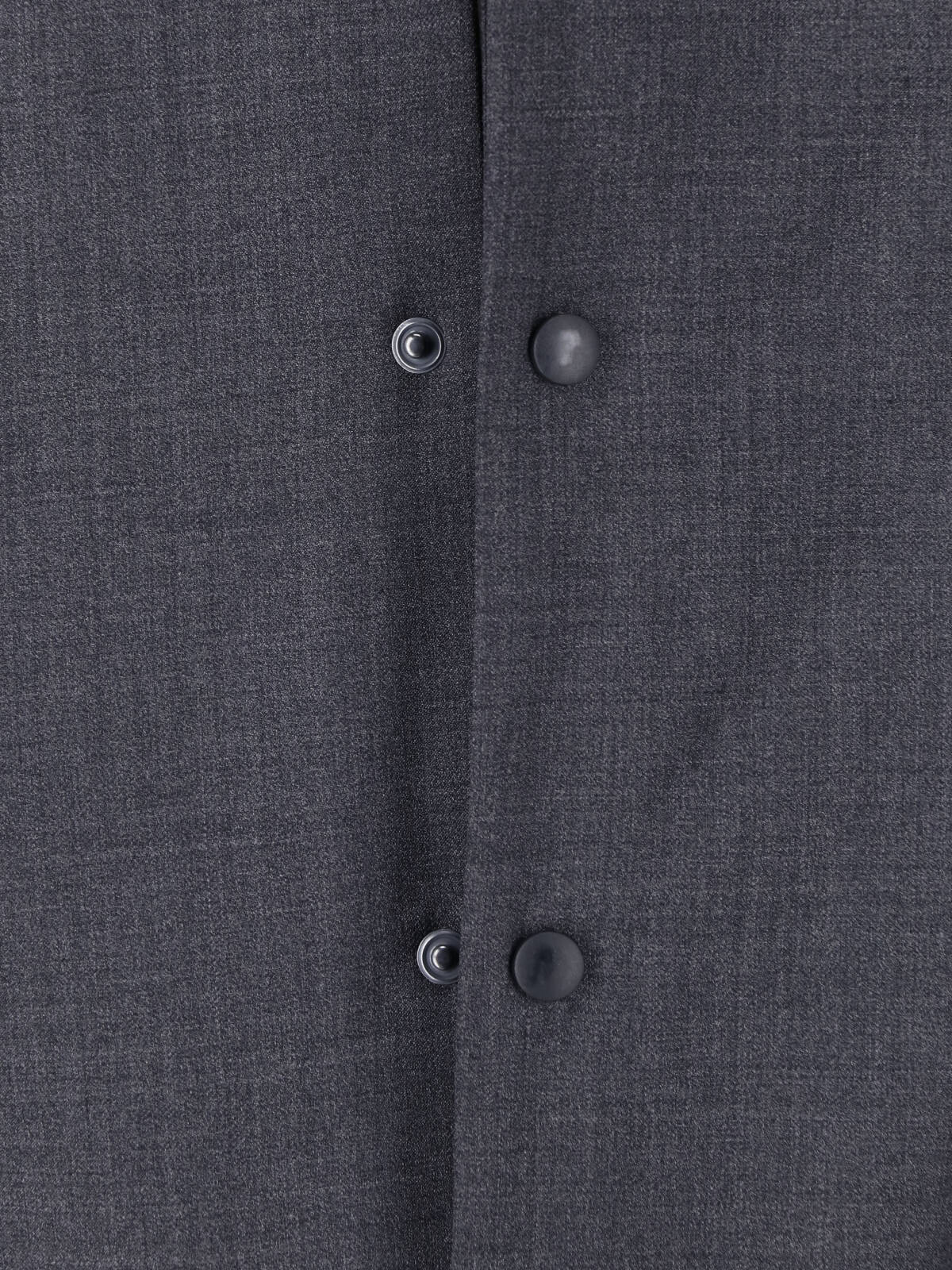 Grey Wool-Blend V-Neck Blazer