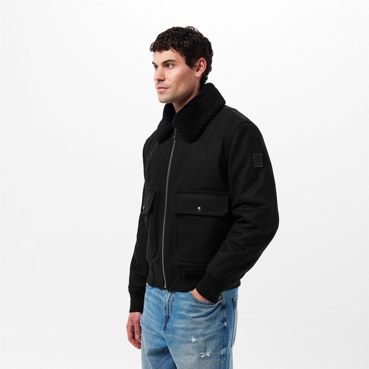 Belstaff Mens Welder Heritage Inspired Aviator Jacket