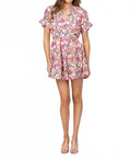 Savannah Mini Dress In Pink Floral