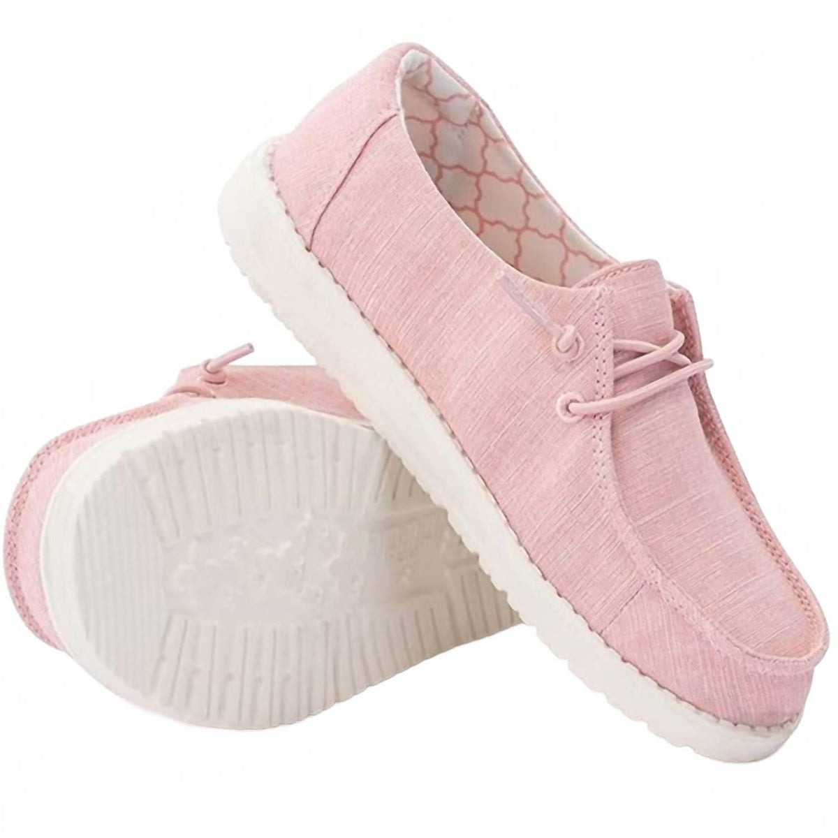 Youth Kid's Wendy Loafer Shoes In Linen Cotton Candy