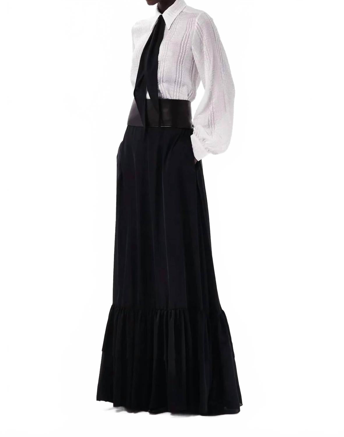 Bruna Textured Shirt In Gauffre White