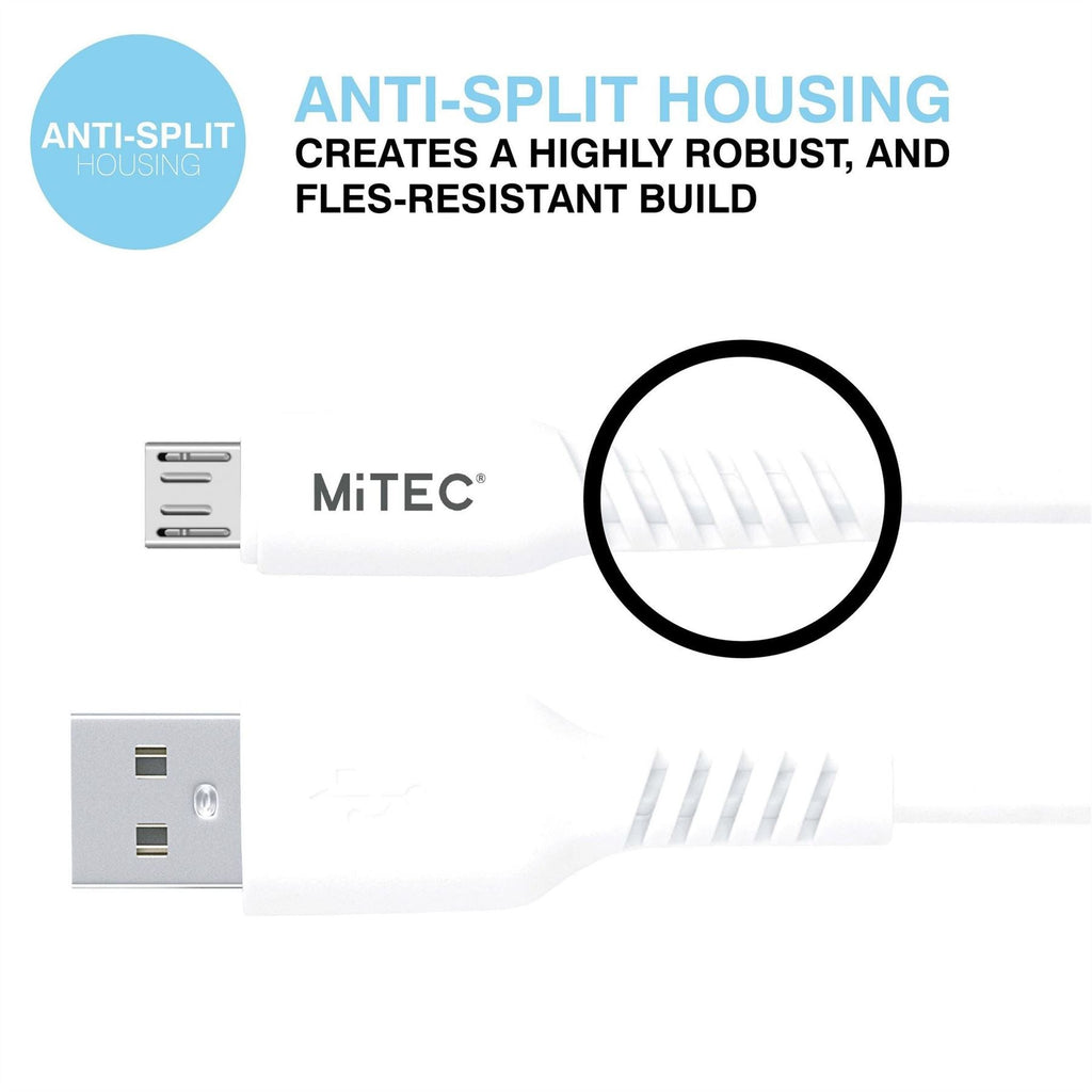 MiTEC 1M MICRO USB CABLE WHITE