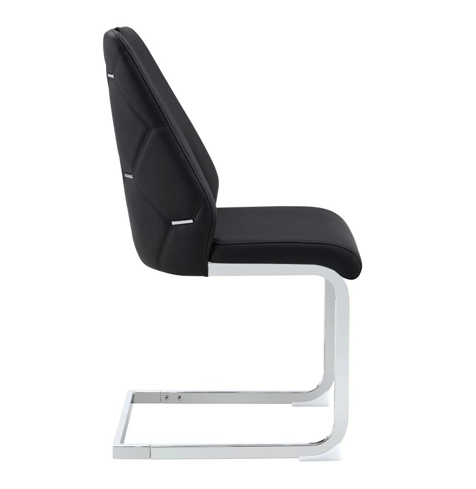 Set of 2 Modern Dining Room Chairs with Supportive Backs