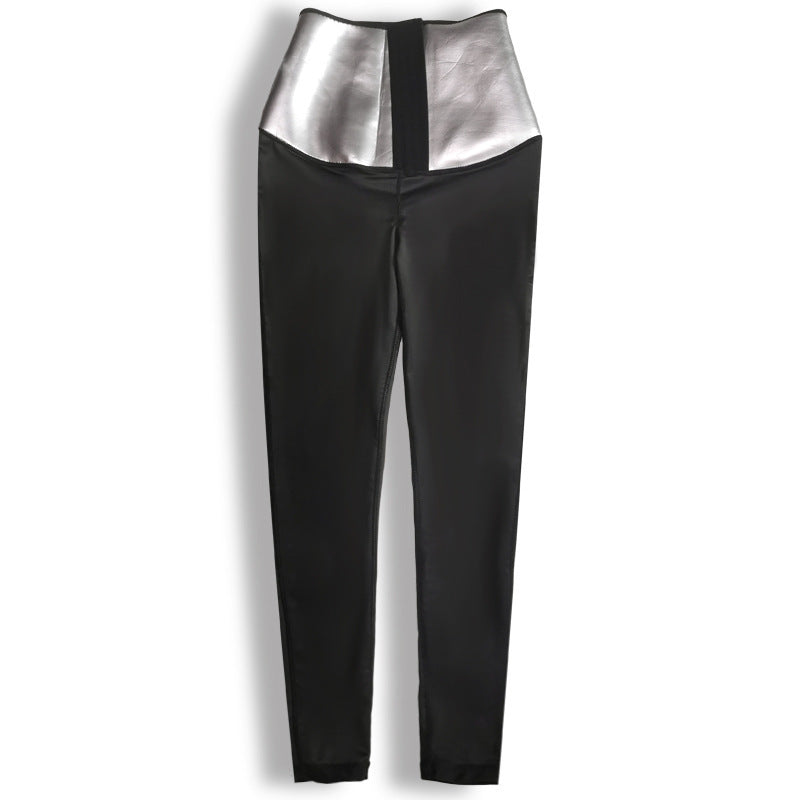 Sweat Leggings Training Slimming Pant Silver film coating