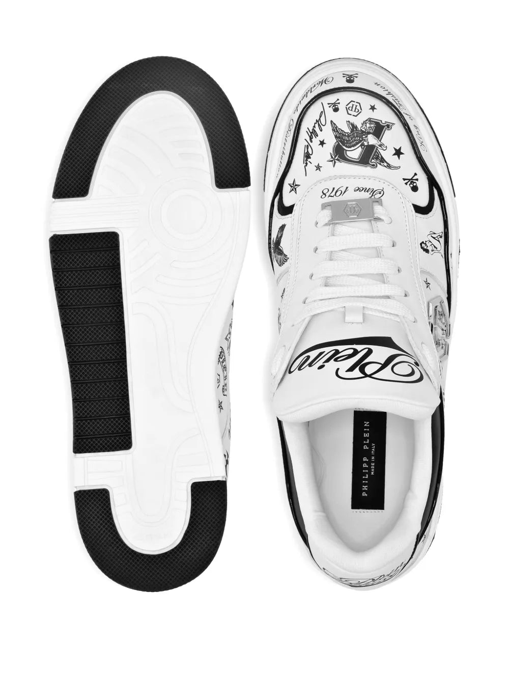 Philipp Plein Tattoo-Print Sneakers