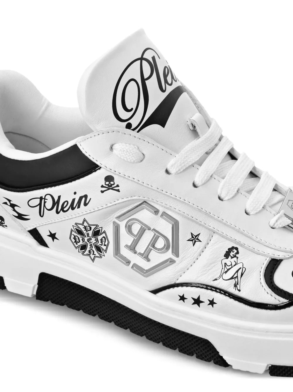 Philipp Plein Tattoo-Print Sneakers