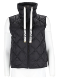 Quilted Black High Collar Polyamide Vest