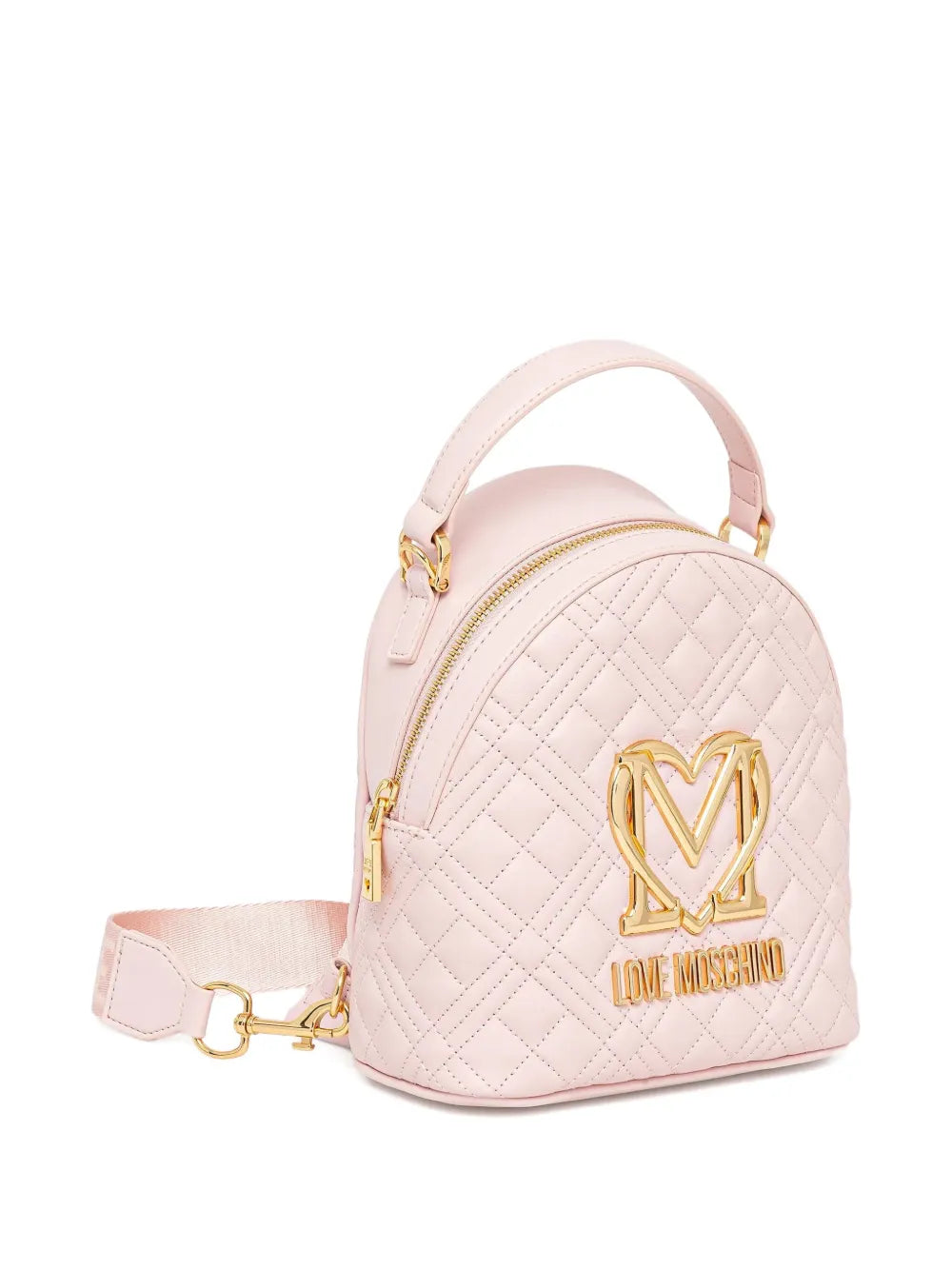 Love Moschinoquilted heart-logo backpack