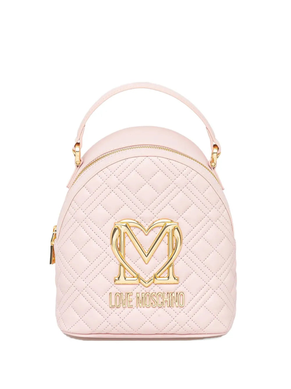 Love Moschinoquilted heart-logo backpack