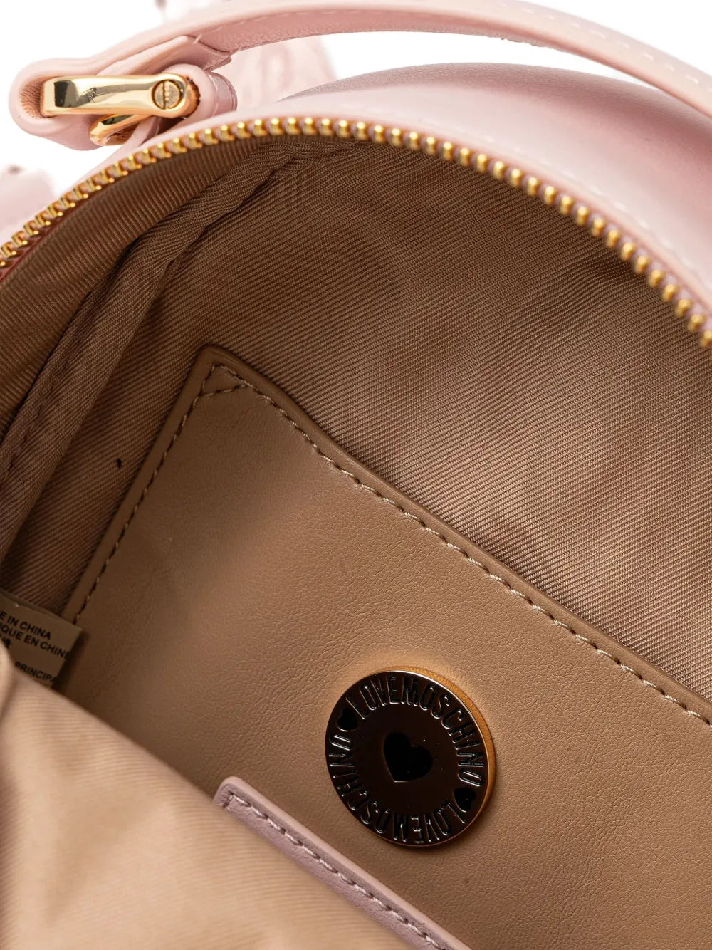 Love Moschinoquilted heart-logo backpack