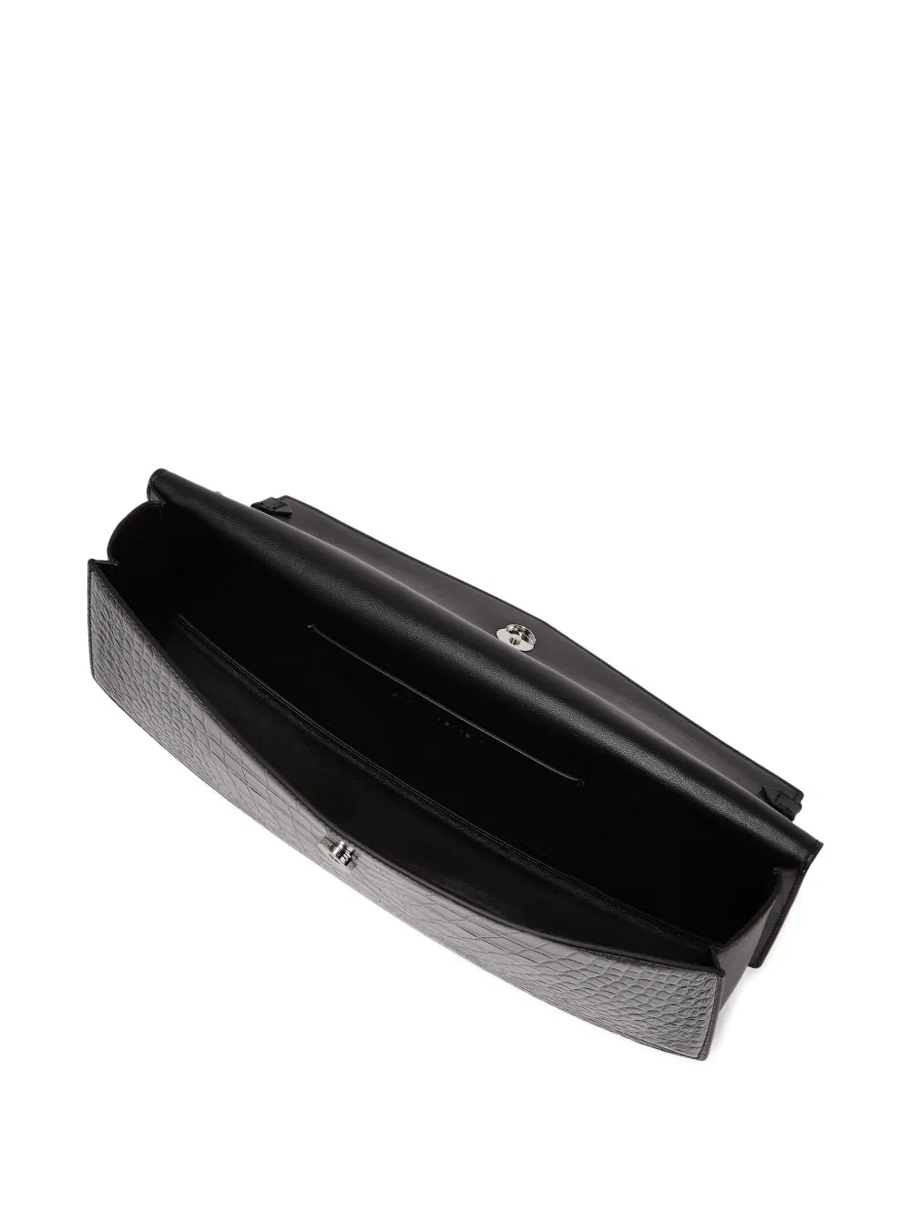 Karl LagerfeldKarl Studio crocodile-embossed top-handle clutch