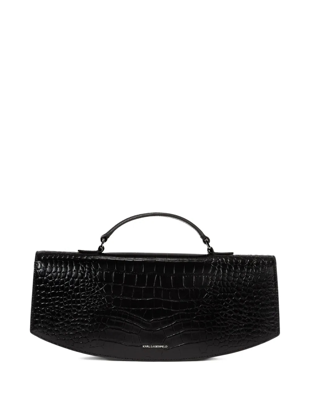 Karl LagerfeldKarl Studio crocodile-embossed top-handle clutch
