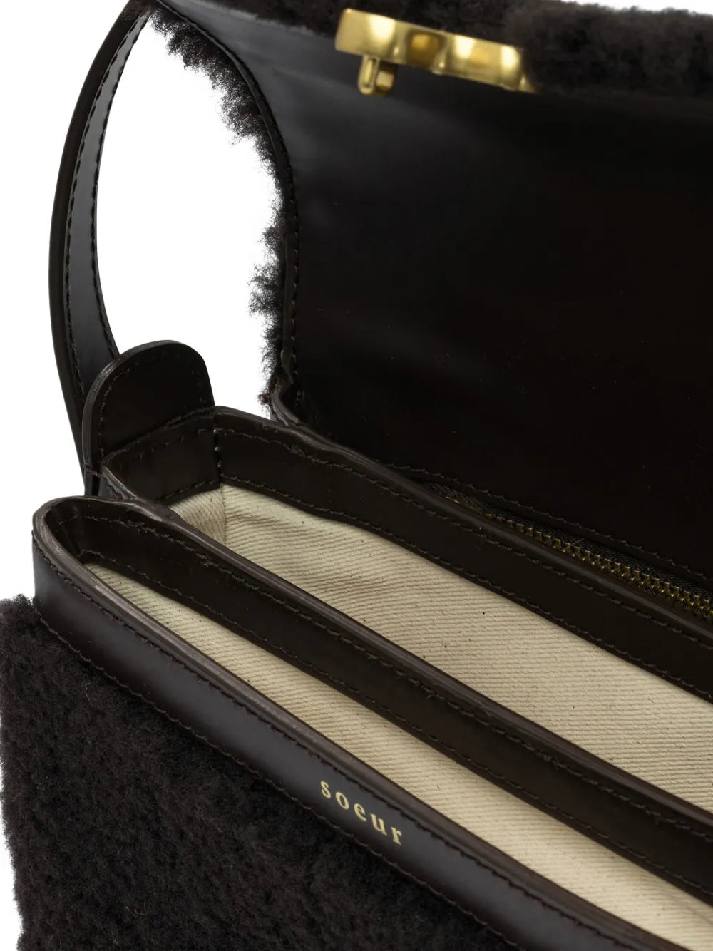 Soeurmini shearling shoulder bag