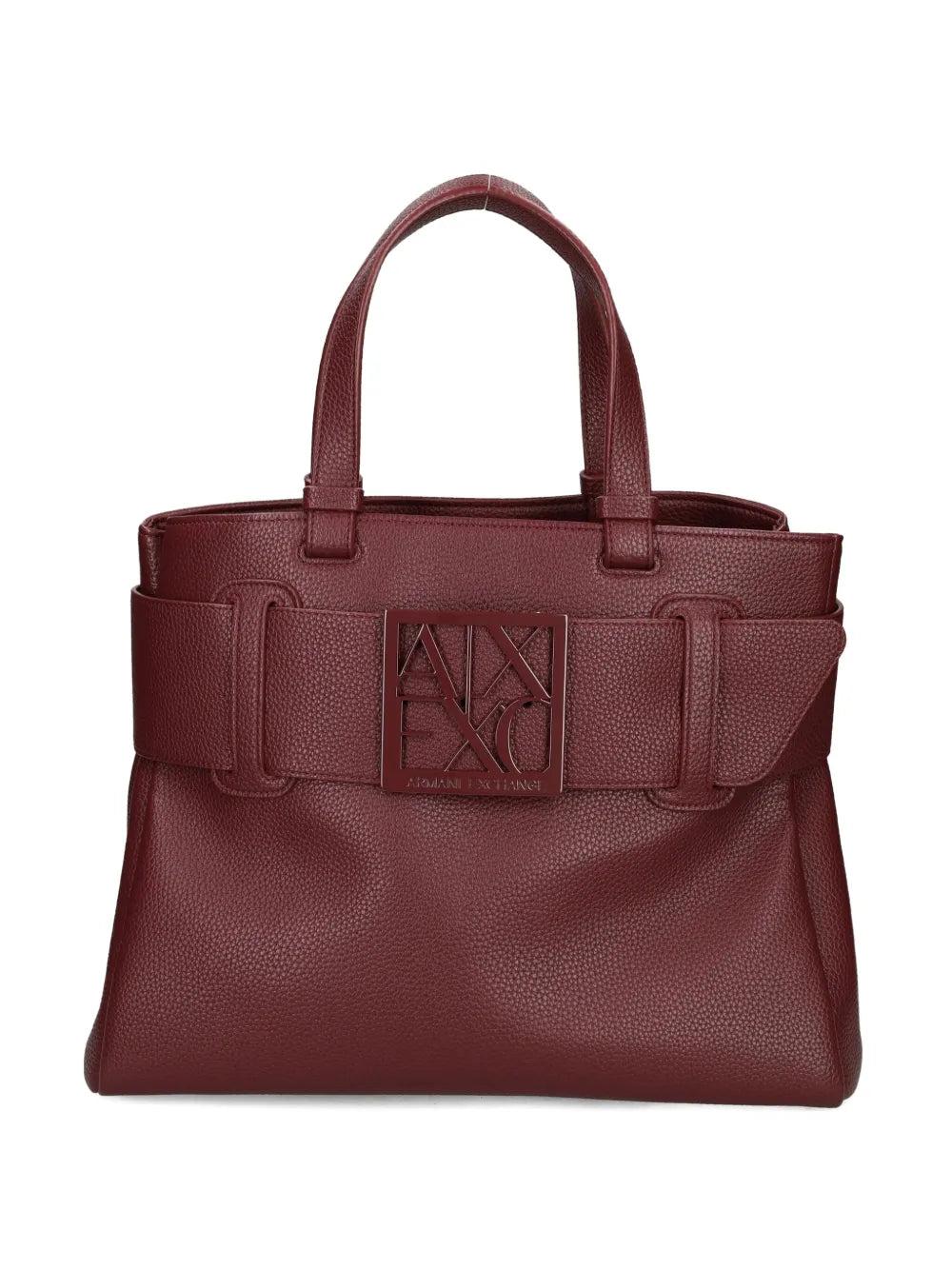 Armani Exchangebuckle-detail tote bag