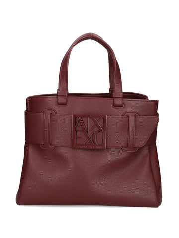 Armani Exchangebuckle-detail tote bag