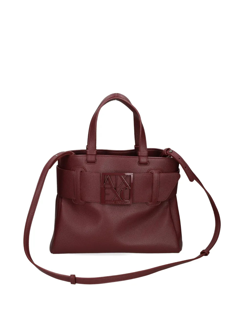 Armani Exchangebuckle-detail tote bag